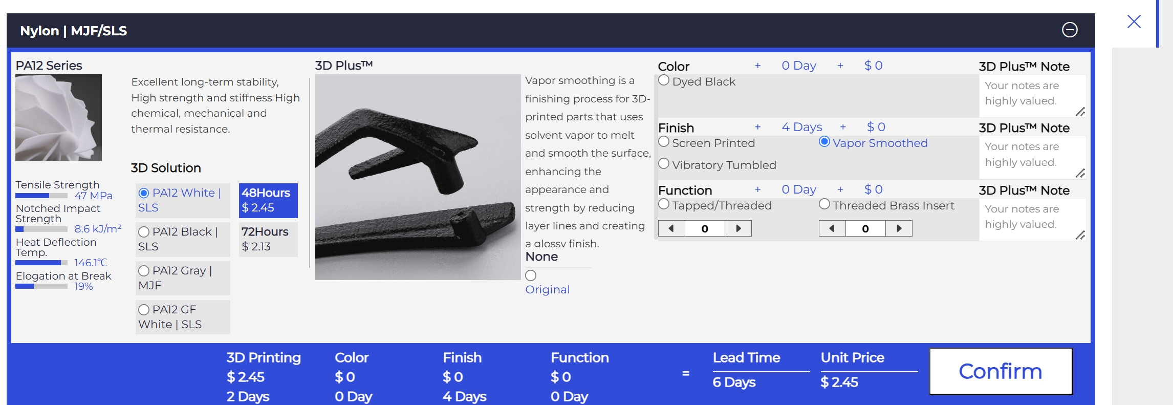 3dspro_squote_3d printing cost and lead time